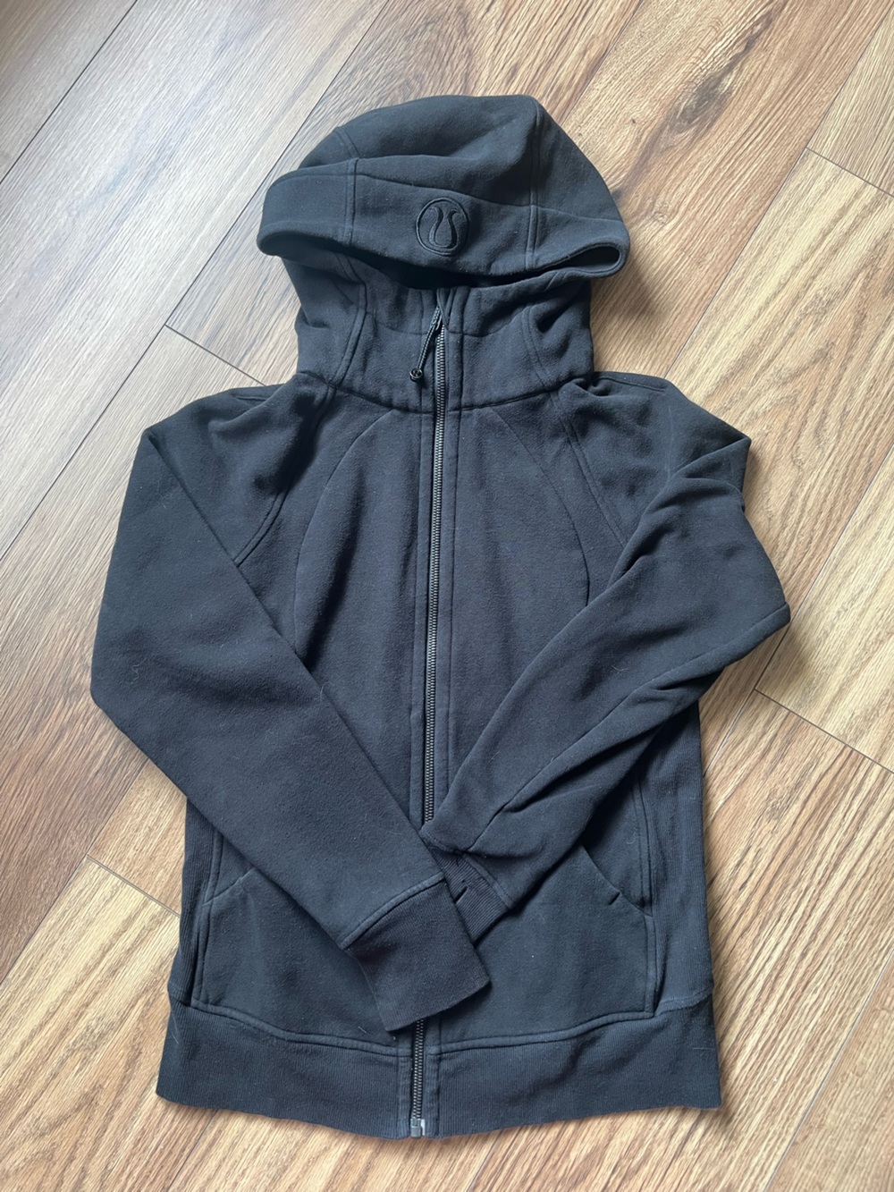 Lululemon Scuba Full Zip Hoodie IV Black Fitted Size 6